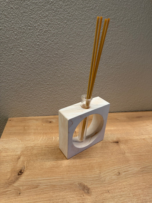 Vasetto decorativo in eco-resina effetto marmo