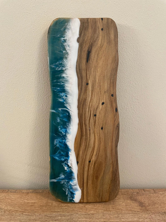 Tagliere in legno di Acacia e resina effetto mare VRT