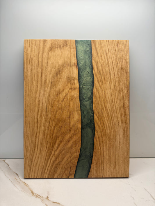 Tagliere in legno di rovere e resina Verdone VRT
