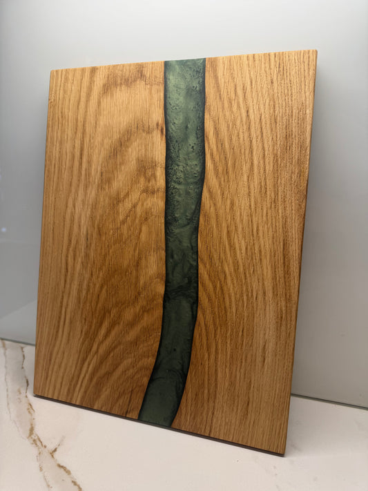 Tagliere in legno di rovere e resina Verdone VRT